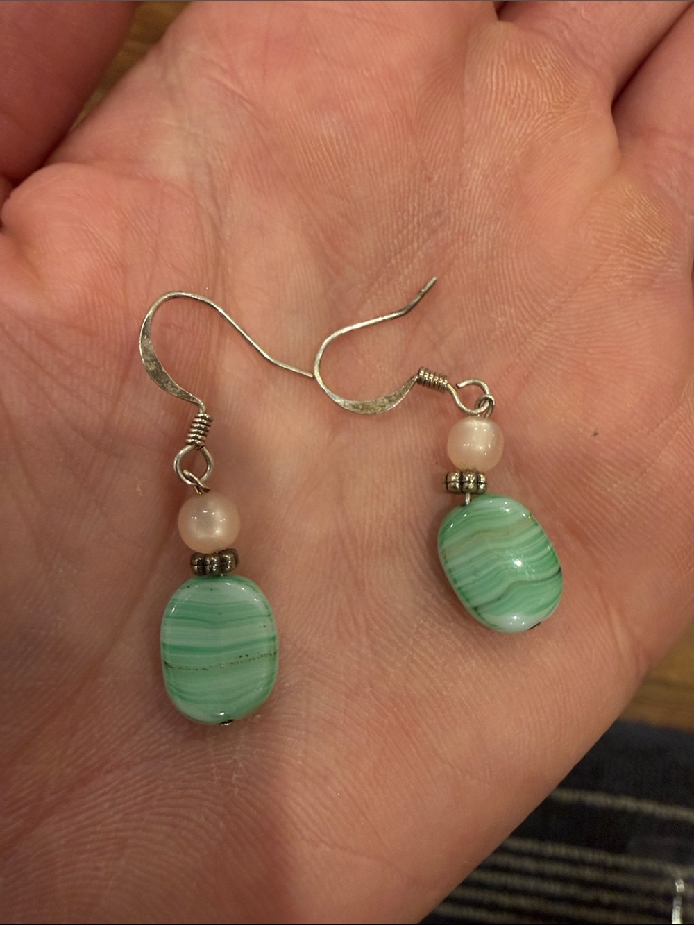 Dainty Glass Drop Earrings - Picture 3 of 3